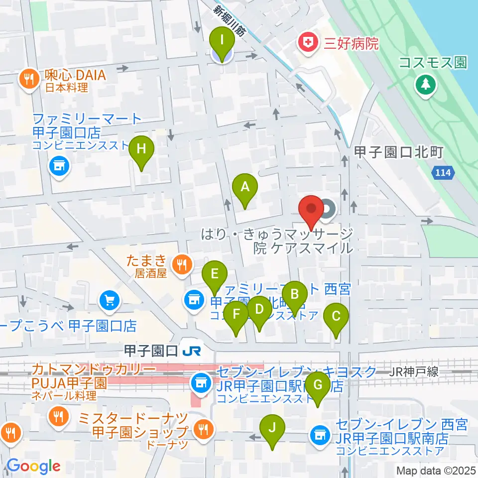 Musicぽえむ音楽教室周辺の駐車場・コインパーキング一覧地図