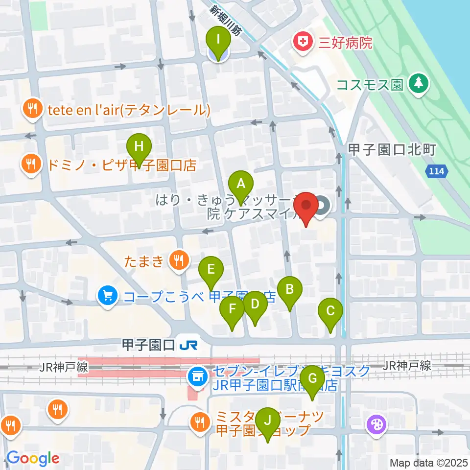 Musicぽえむ音楽教室周辺の駐車場・コインパーキング一覧地図