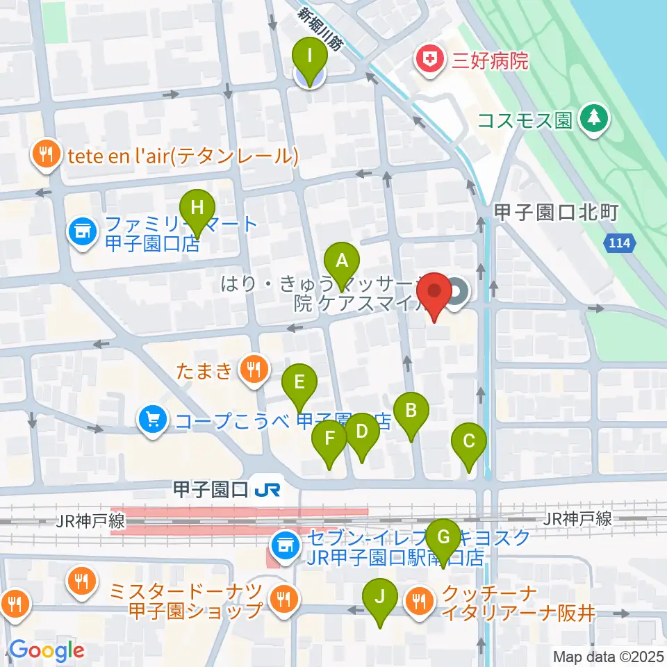 Musicぽえむ音楽教室周辺の駐車場・コインパーキング一覧地図
