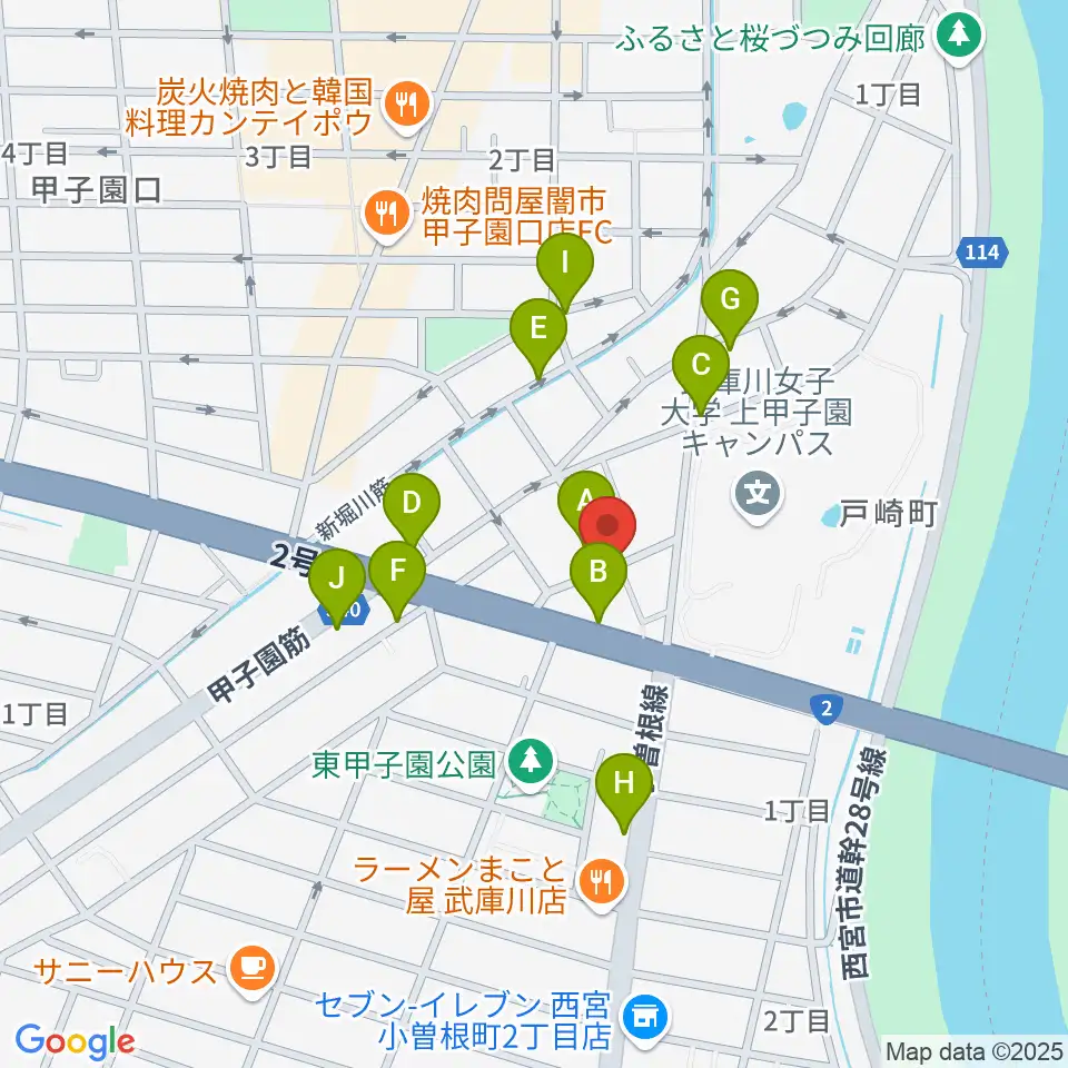 ティー・フォー・トゥ音楽教室周辺の駐車場・コインパーキング一覧地図