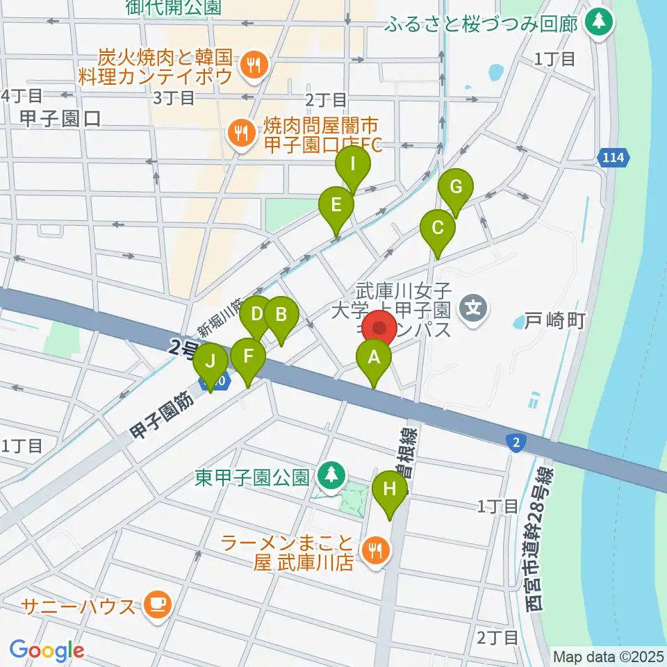 ティー・フォー・トゥ音楽教室周辺の駐車場・コインパーキング一覧地図