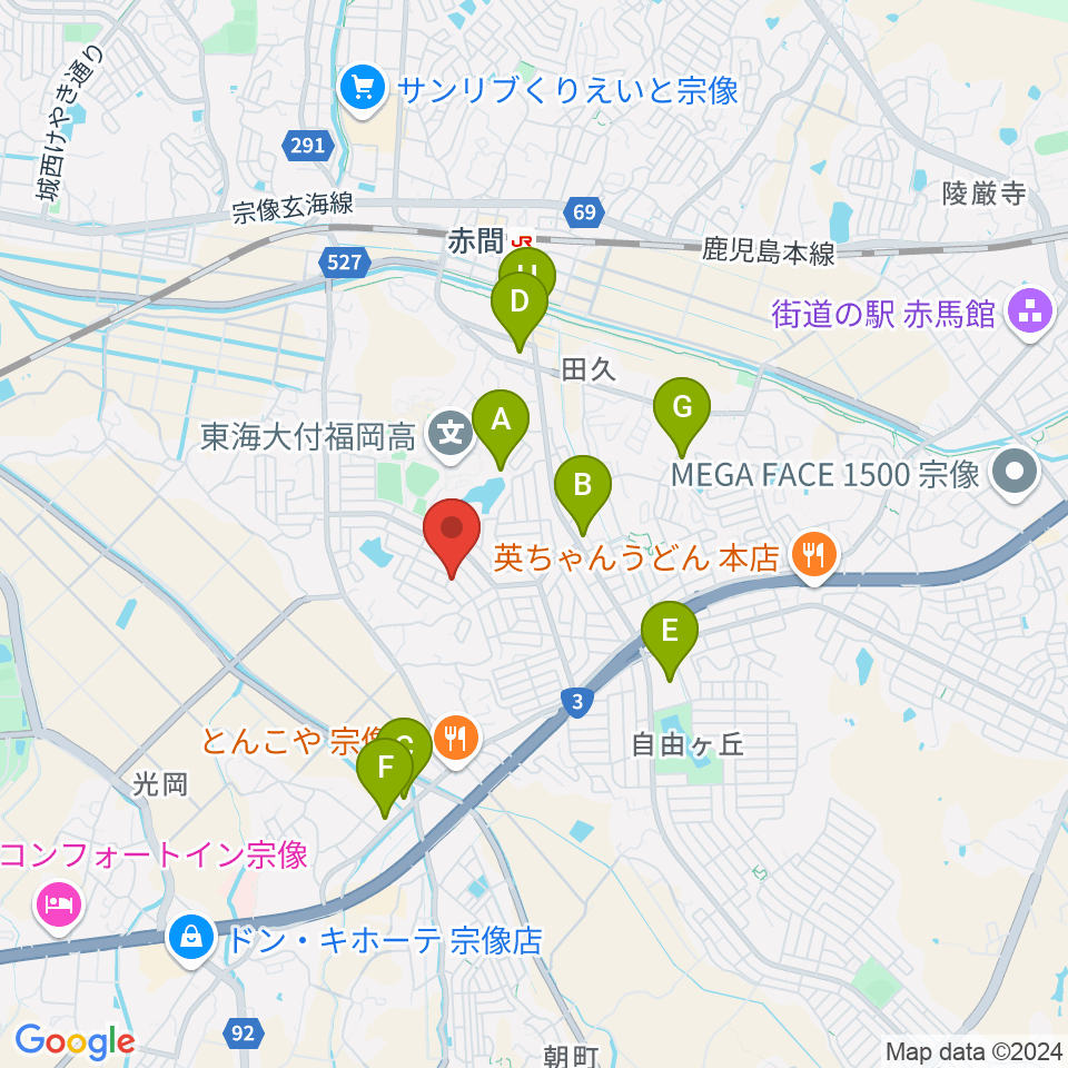 音のたね音楽教室周辺の駐車場・コインパーキング一覧地図