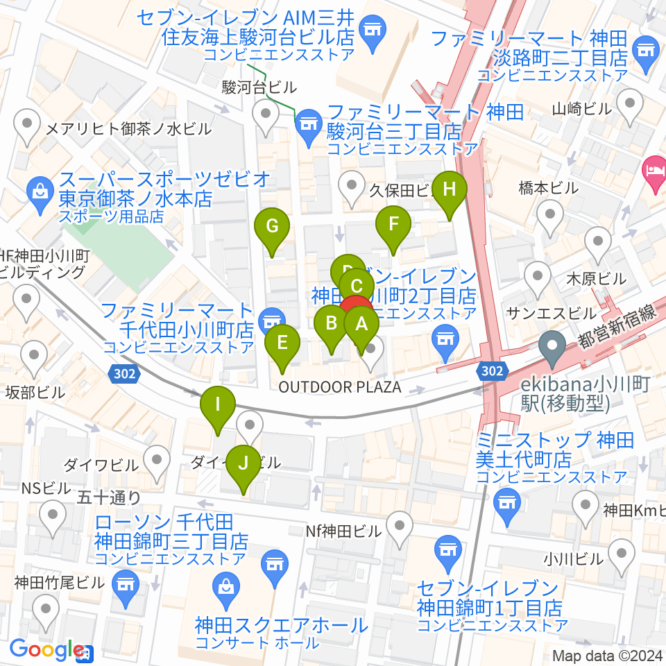 アキオ楽器周辺の駐車場・コインパーキング一覧地図