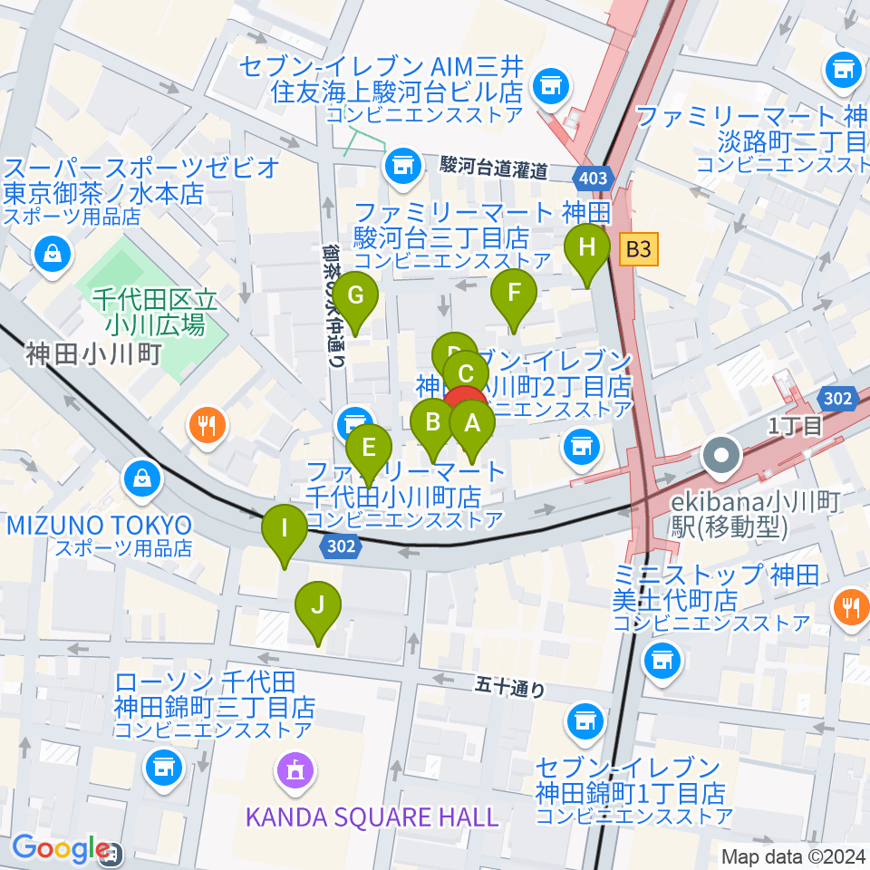 アキオ楽器周辺の駐車場・コインパーキング一覧地図