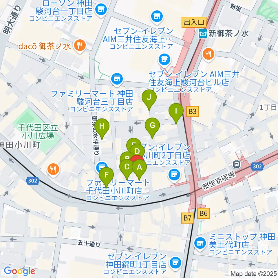 アキオ楽器周辺の駐車場・コインパーキング一覧地図