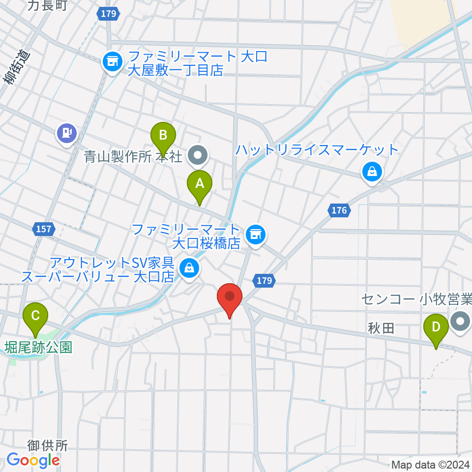 おおもり音楽教室周辺の駐車場・コインパーキング一覧地図