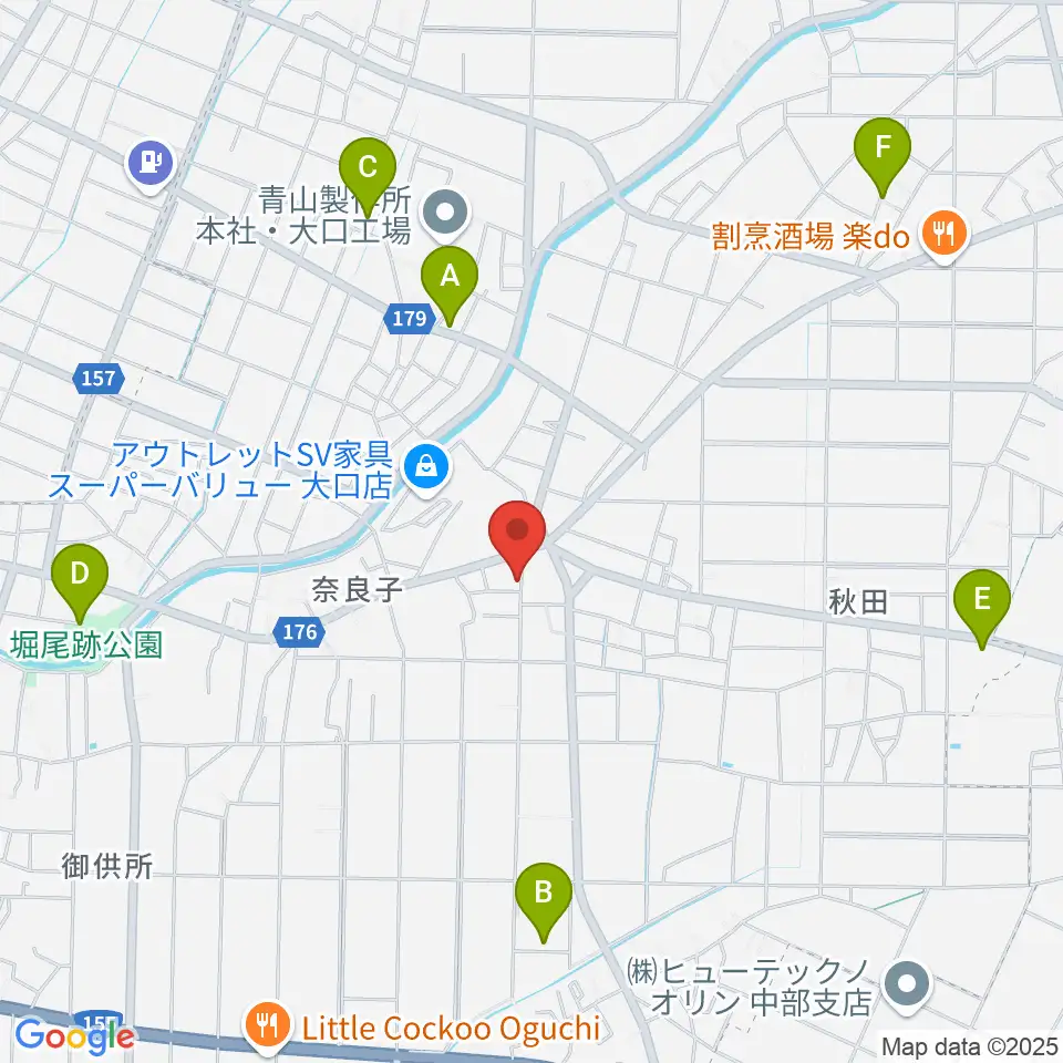 おおもり音楽教室周辺の駐車場・コインパーキング一覧地図