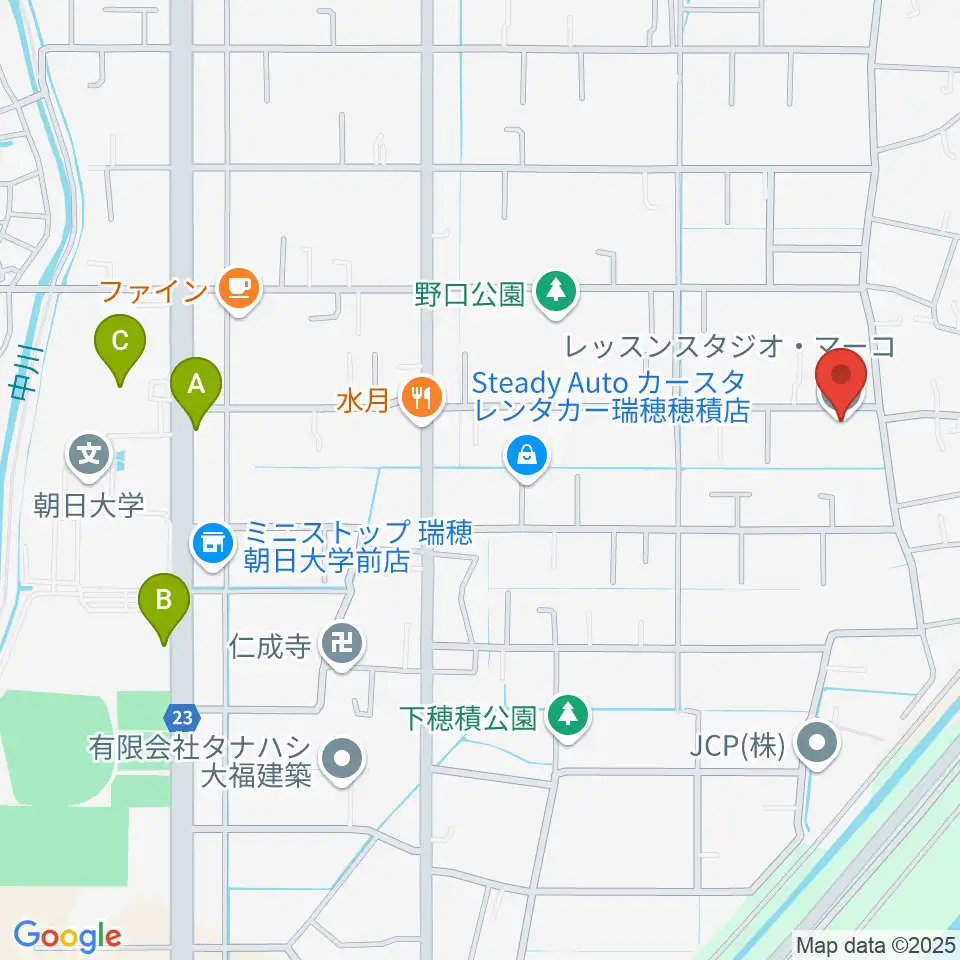 レッスンスタジオ・マーコ周辺の駐車場・コインパーキング一覧地図