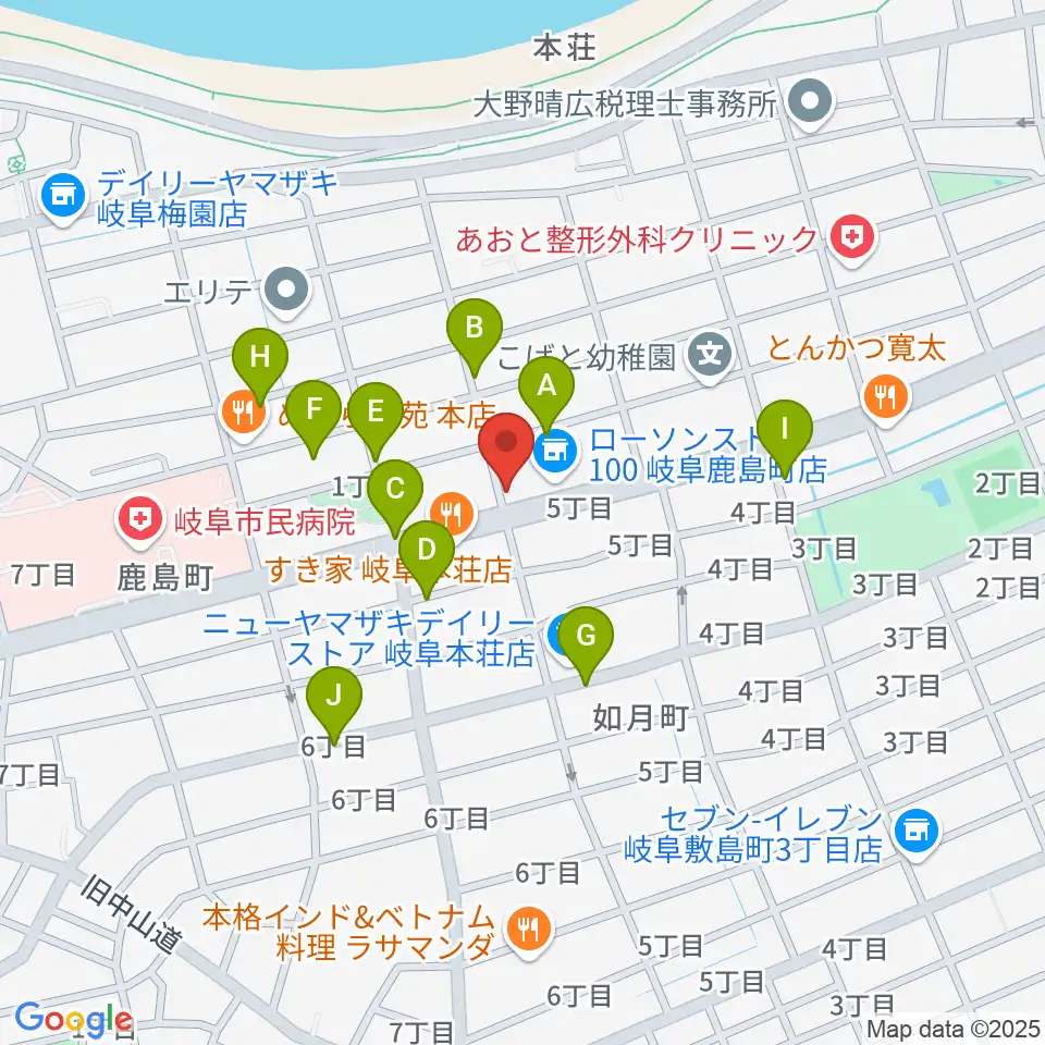 M's MUSIC SCHOOL & LIVEHALL周辺の駐車場・コインパーキング一覧地図