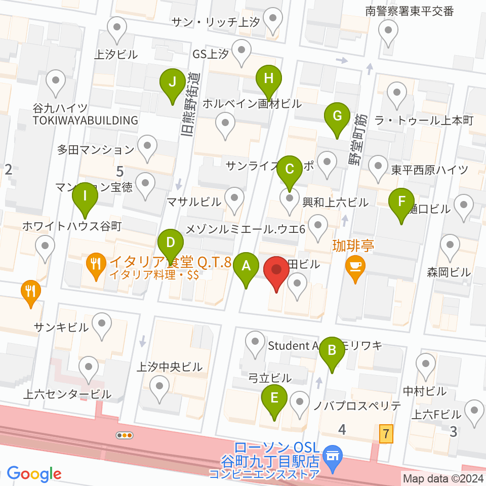 ドレミ音楽スクール上本町校周辺の駐車場・コインパーキング一覧地図