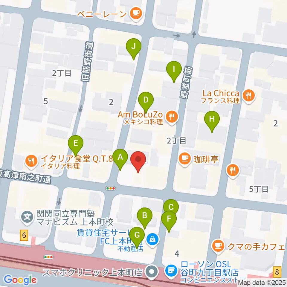ドレミ音楽スクール上本町校周辺の駐車場・コインパーキング一覧地図