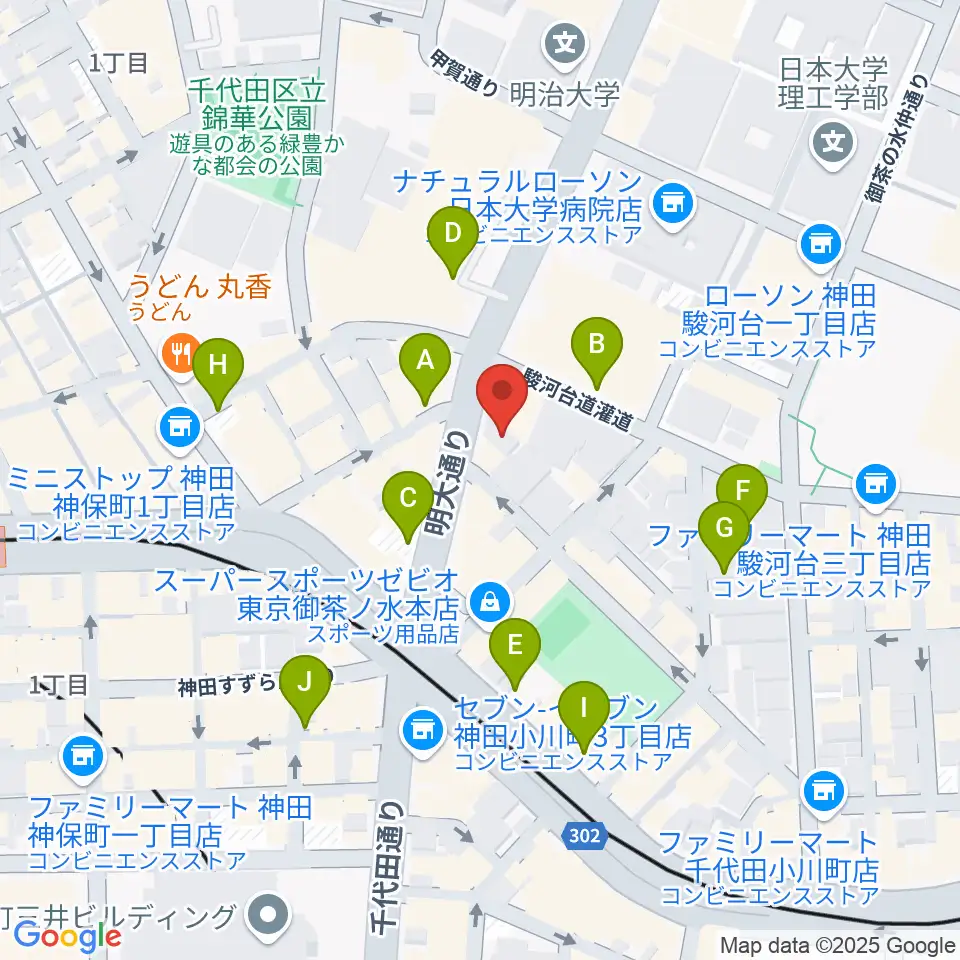 クロサワ楽器ドクターサウンド周辺の駐車場・コインパーキング一覧地図