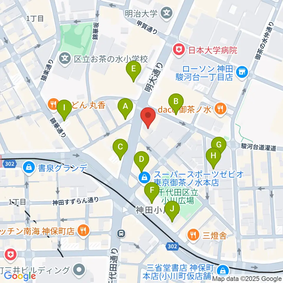 クロサワ楽器ドクターサウンド周辺の駐車場・コインパーキング一覧地図