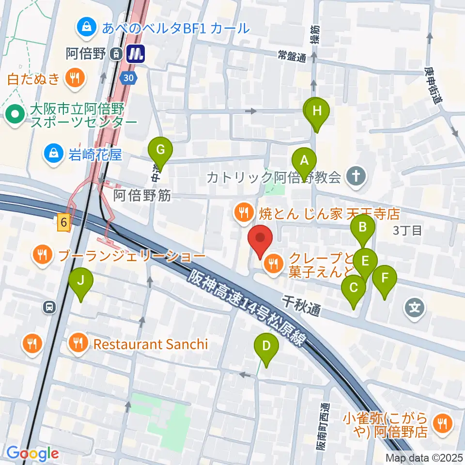 阿倍野ドレミ音楽教室周辺の駐車場・コインパーキング一覧地図