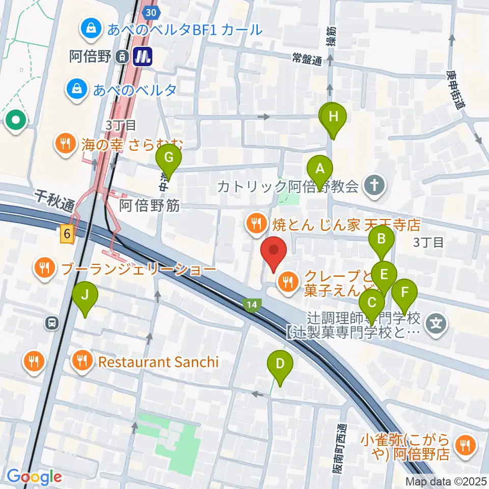 阿倍野ドレミ音楽教室周辺の駐車場・コインパーキング一覧地図