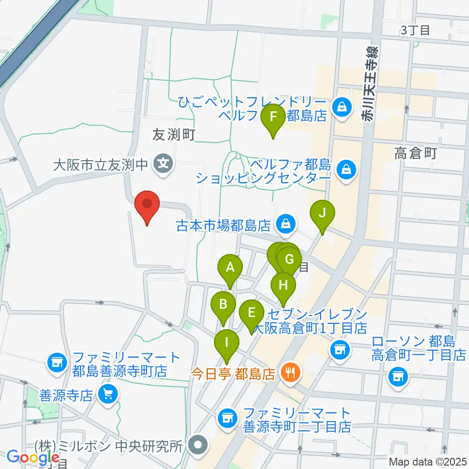 森音楽教室 都島教室周辺の駐車場・コインパーキング一覧地図