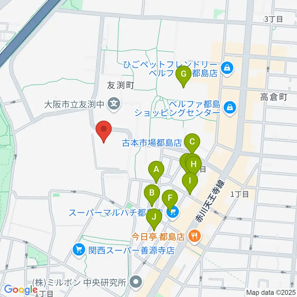 森音楽教室 都島教室周辺の駐車場・コインパーキング一覧地図