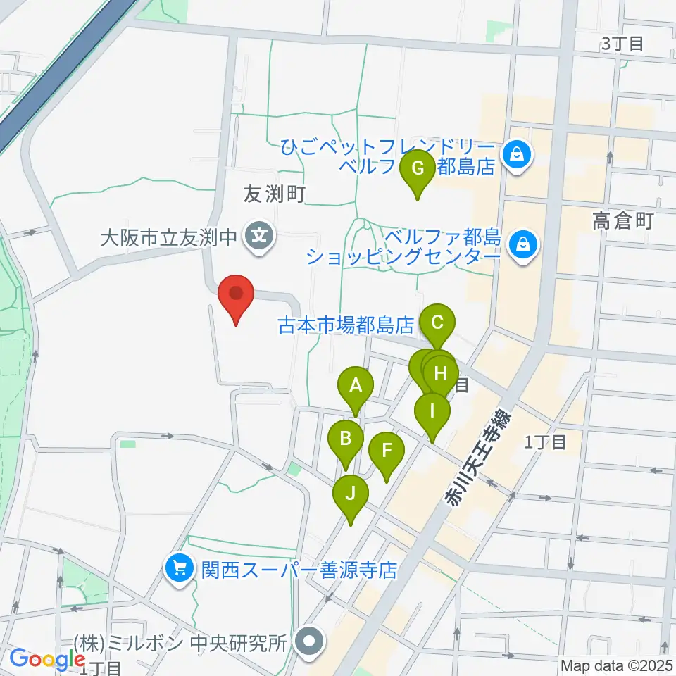 森音楽教室 都島教室周辺の駐車場・コインパーキング一覧地図
