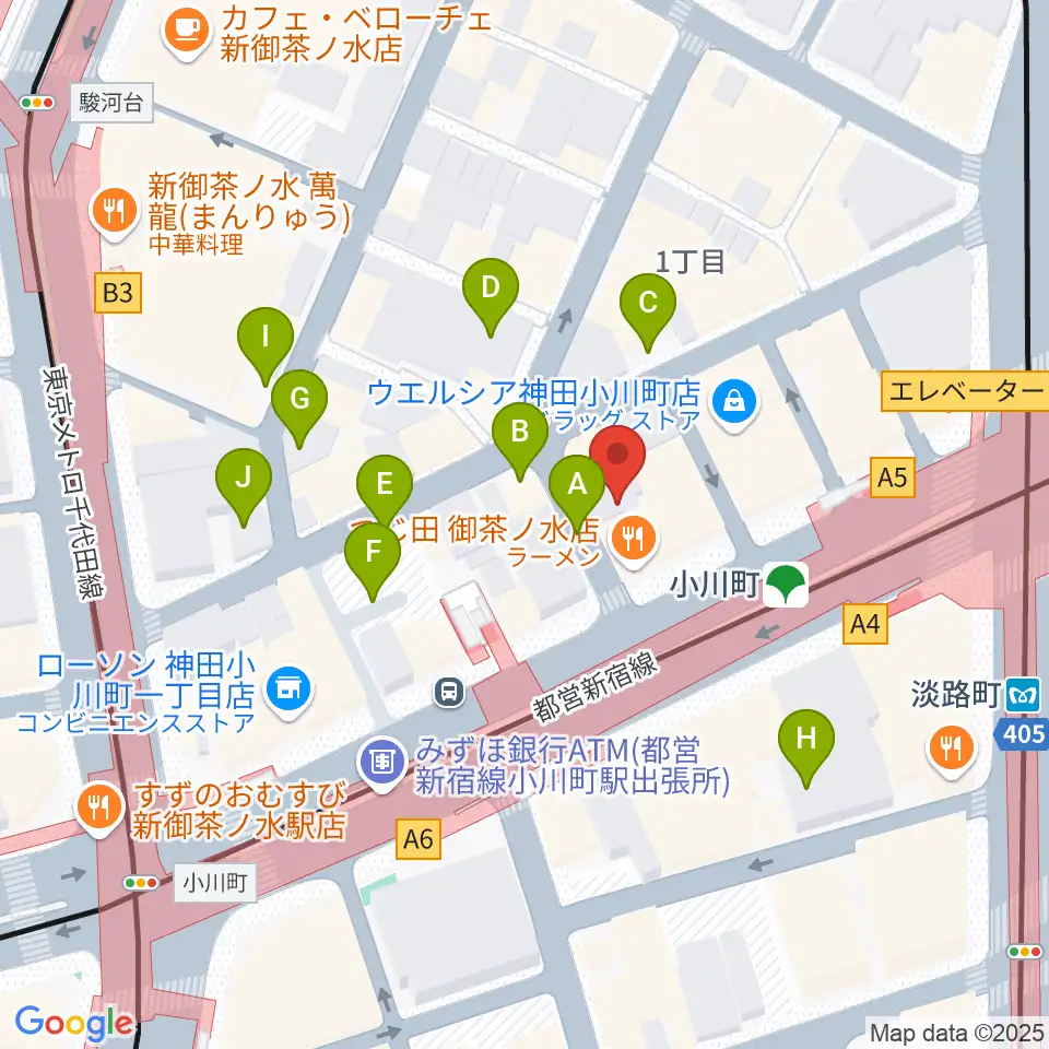 宮地楽器神田店周辺の駐車場・コインパーキング一覧地図