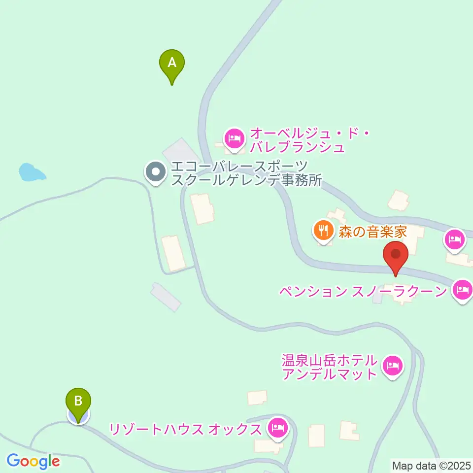 ペンション森の音楽家周辺の駐車場・コインパーキング一覧地図