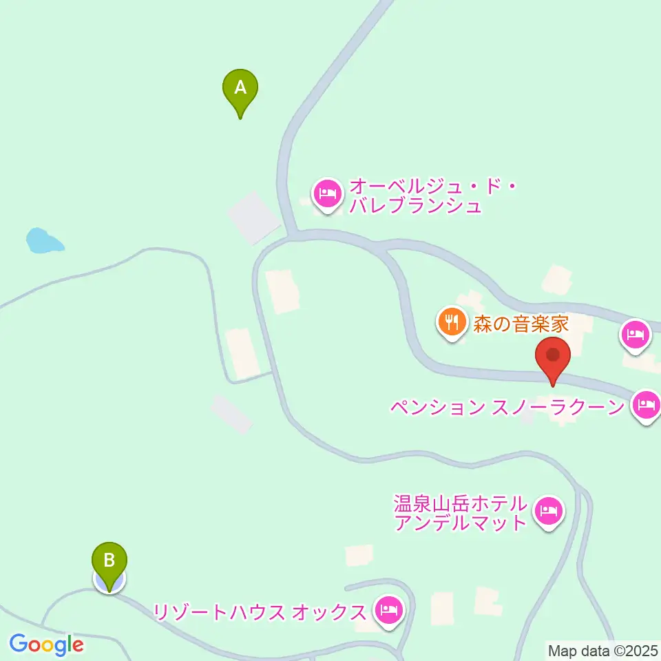 ペンション森の音楽家周辺の駐車場・コインパーキング一覧地図