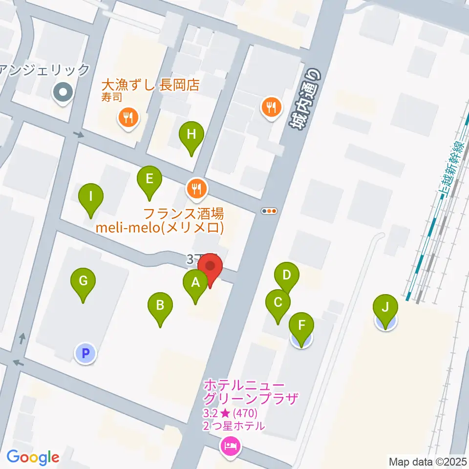 あぽろん長岡店周辺の駐車場・コインパーキング一覧地図