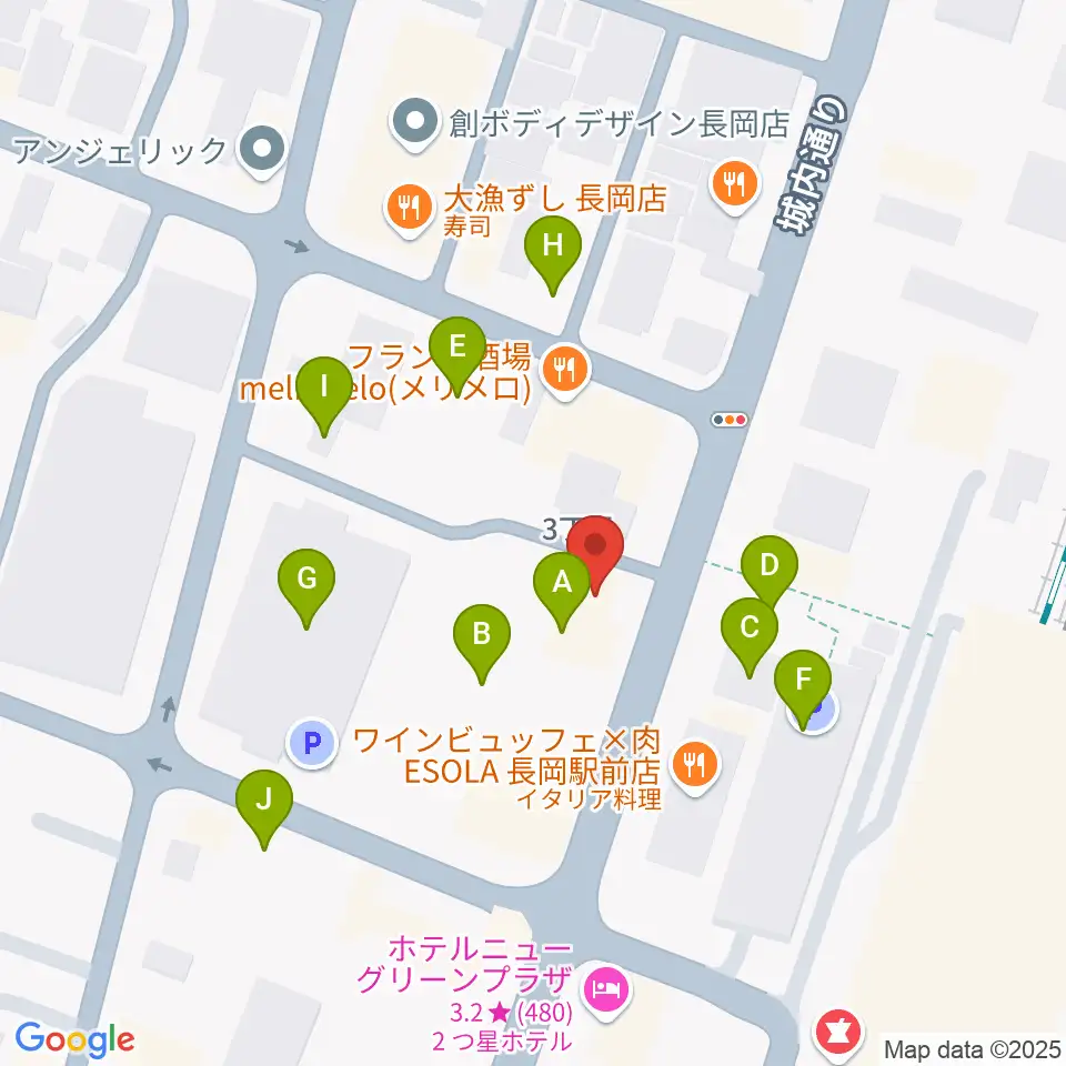 あぽろん長岡店周辺の駐車場・コインパーキング一覧地図