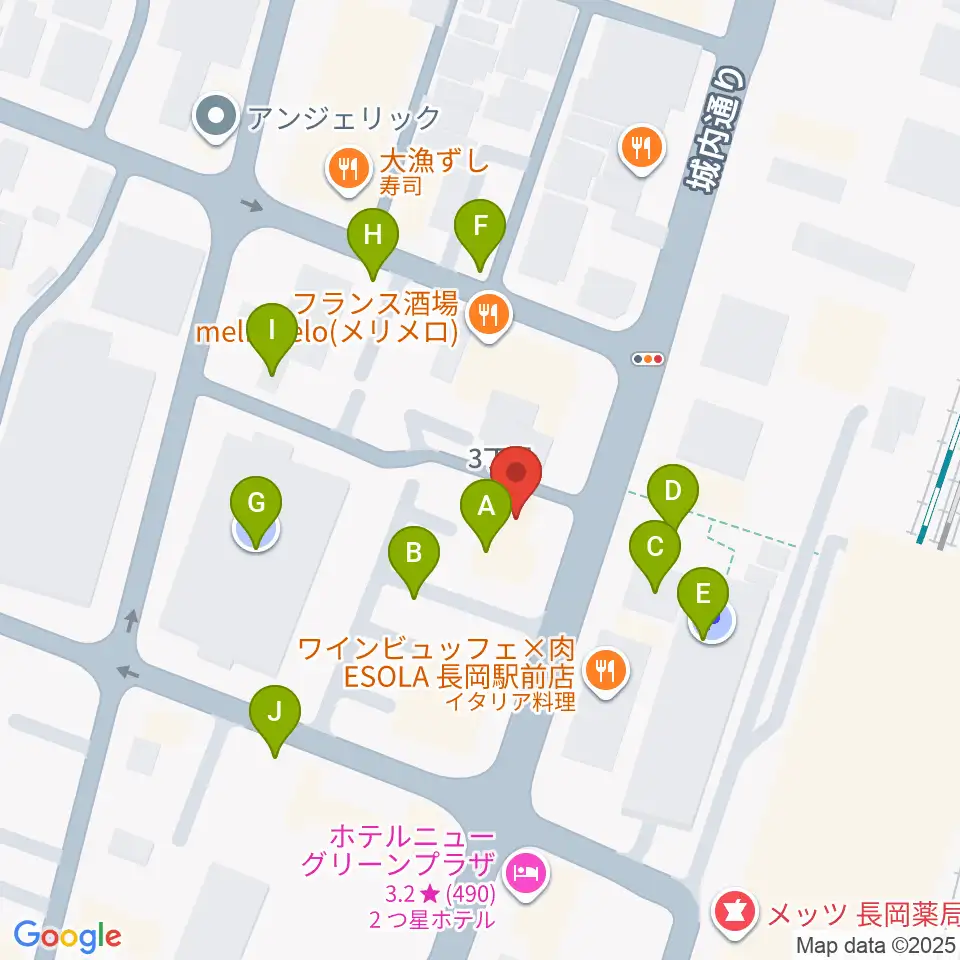 あぽろん長岡店周辺の駐車場・コインパーキング一覧地図