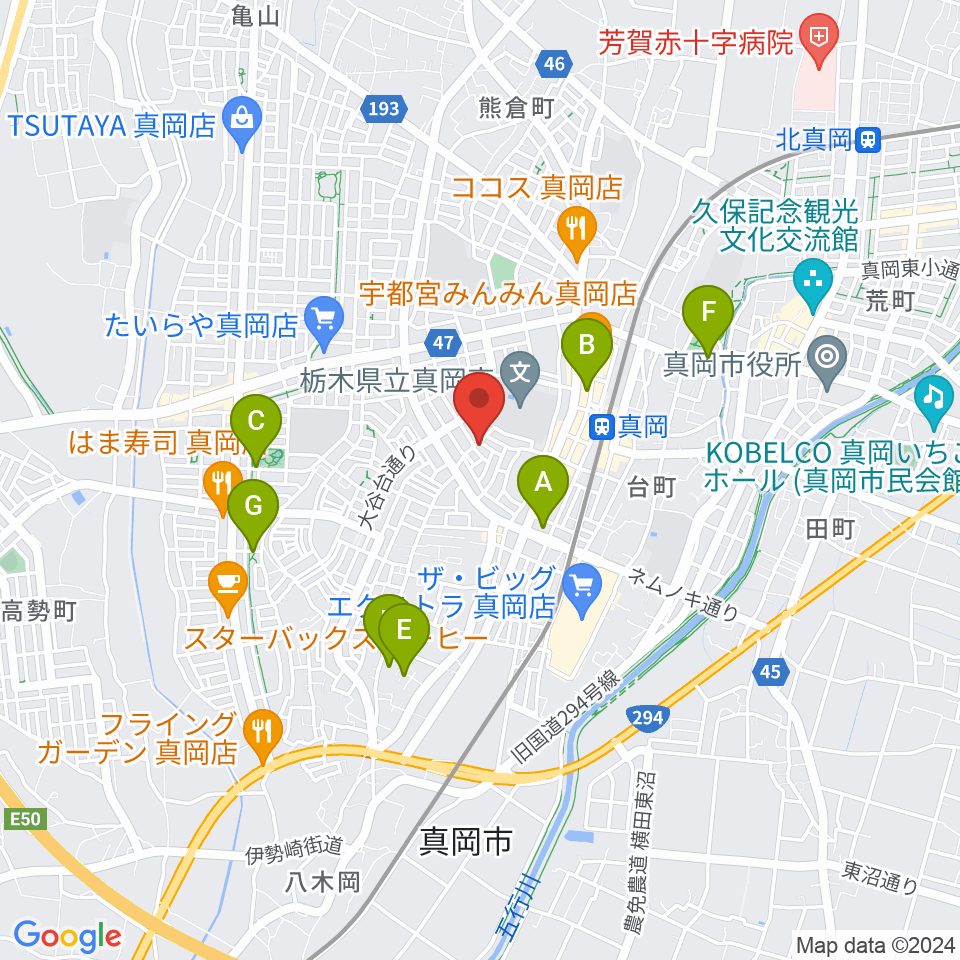 シノザキ総合音楽学院周辺の駐車場・コインパーキング一覧地図