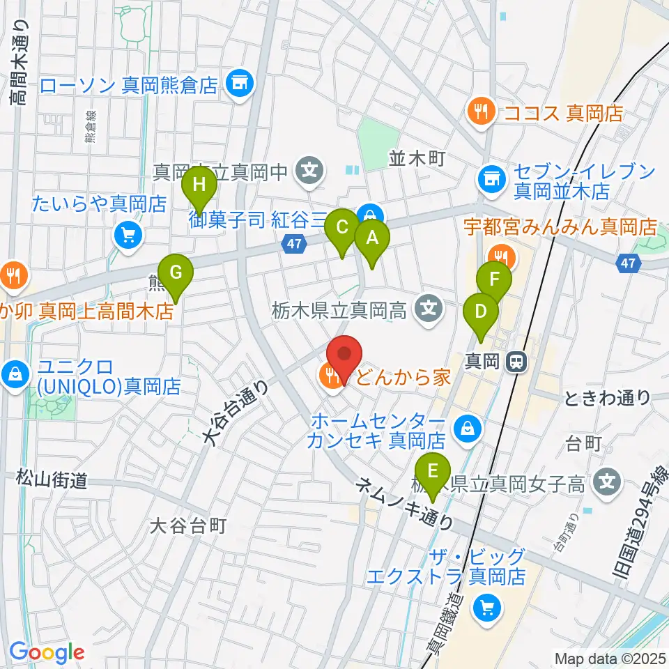 シノザキ総合音楽学院周辺の駐車場・コインパーキング一覧地図