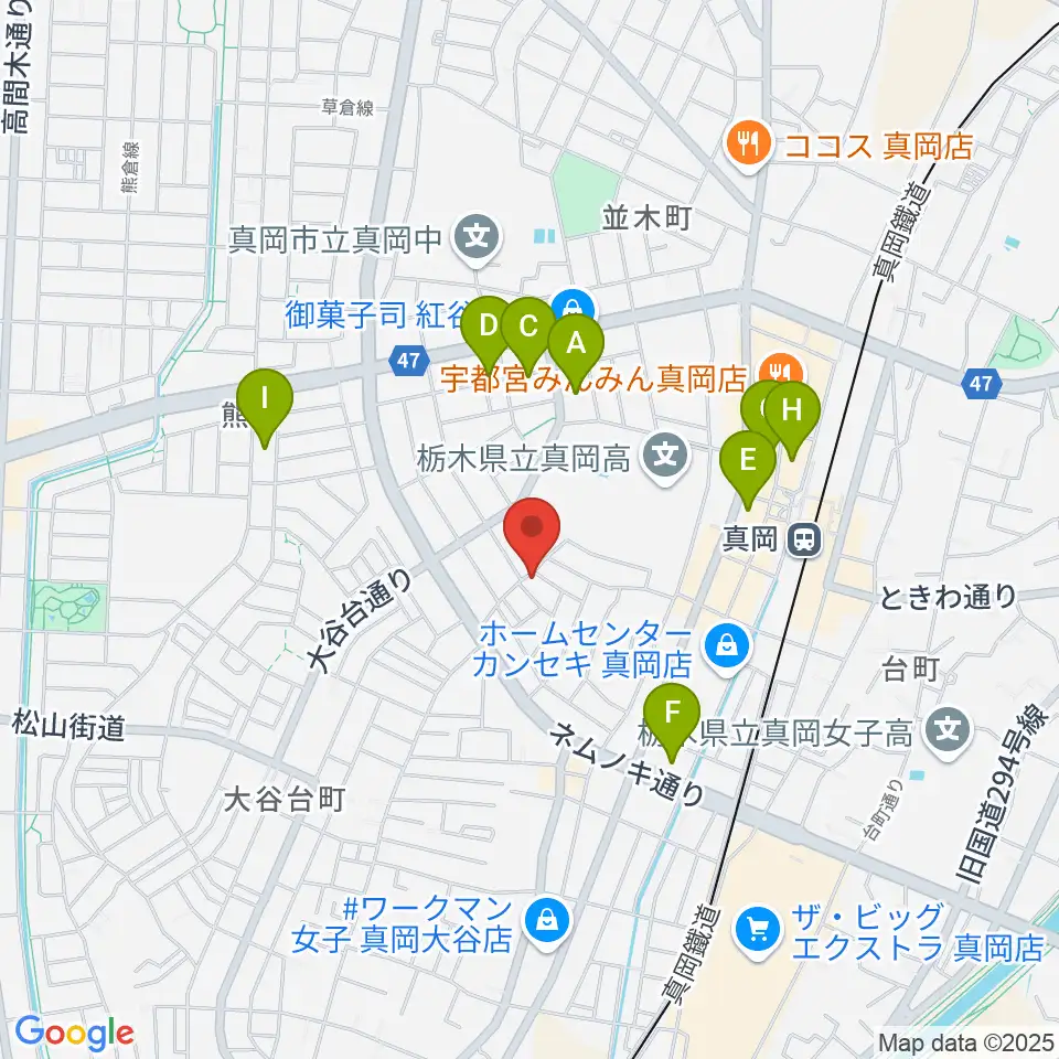 シノザキ総合音楽学院周辺の駐車場・コインパーキング一覧地図