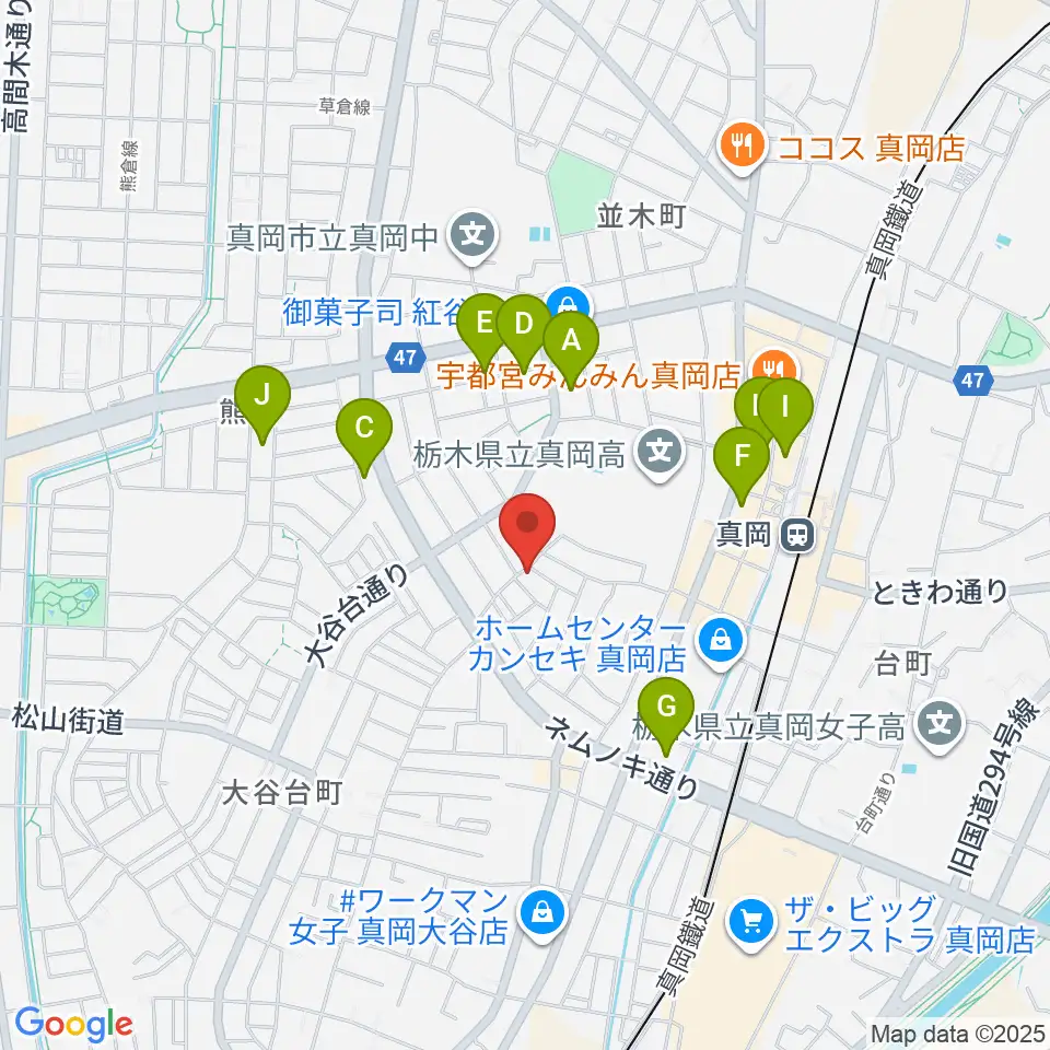 シノザキ総合音楽学院周辺の駐車場・コインパーキング一覧地図