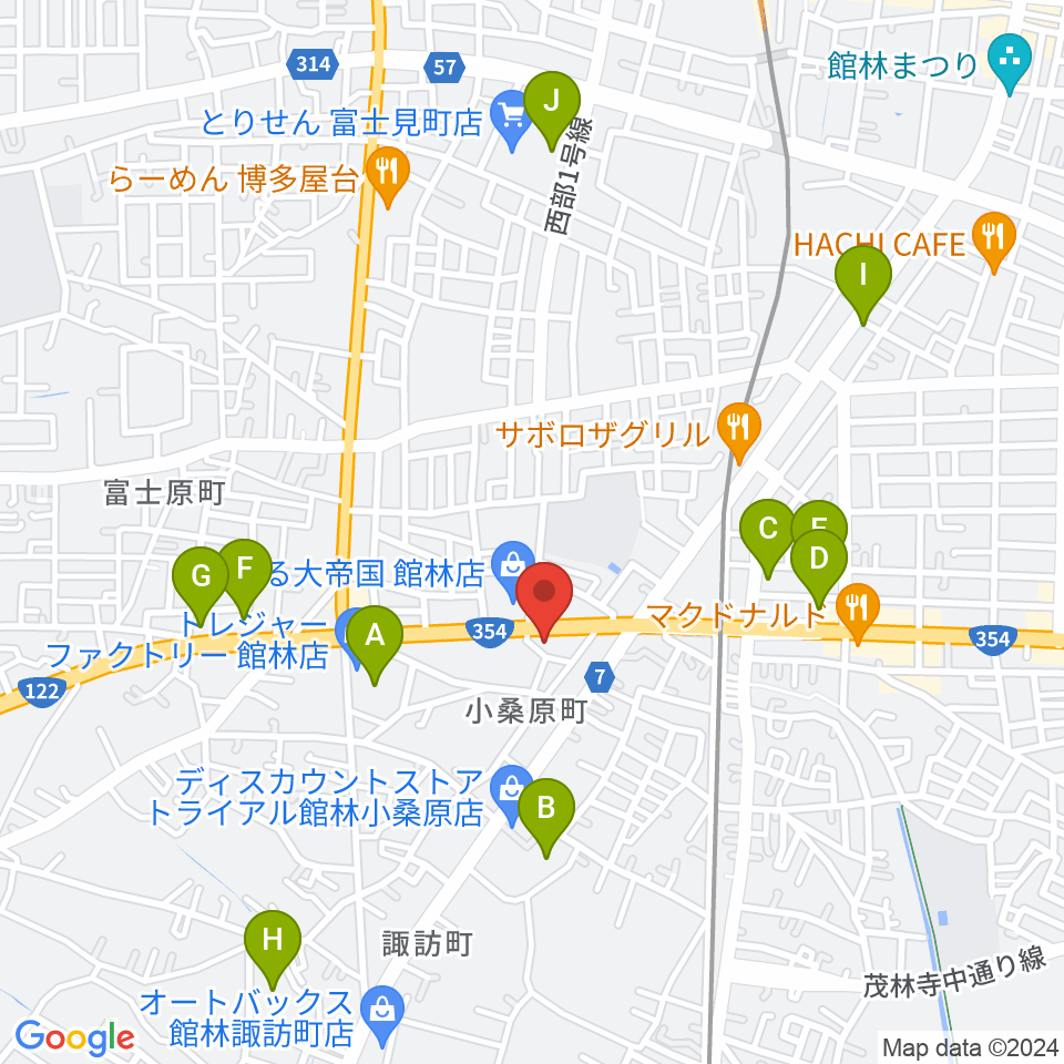 響き音楽院（響きホール）周辺の駐車場・コインパーキング一覧地図