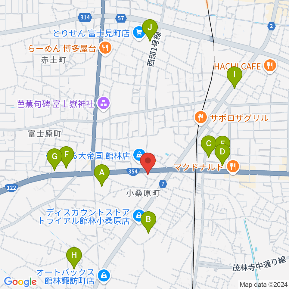 響き音楽院（響きホール）周辺の駐車場・コインパーキング一覧地図