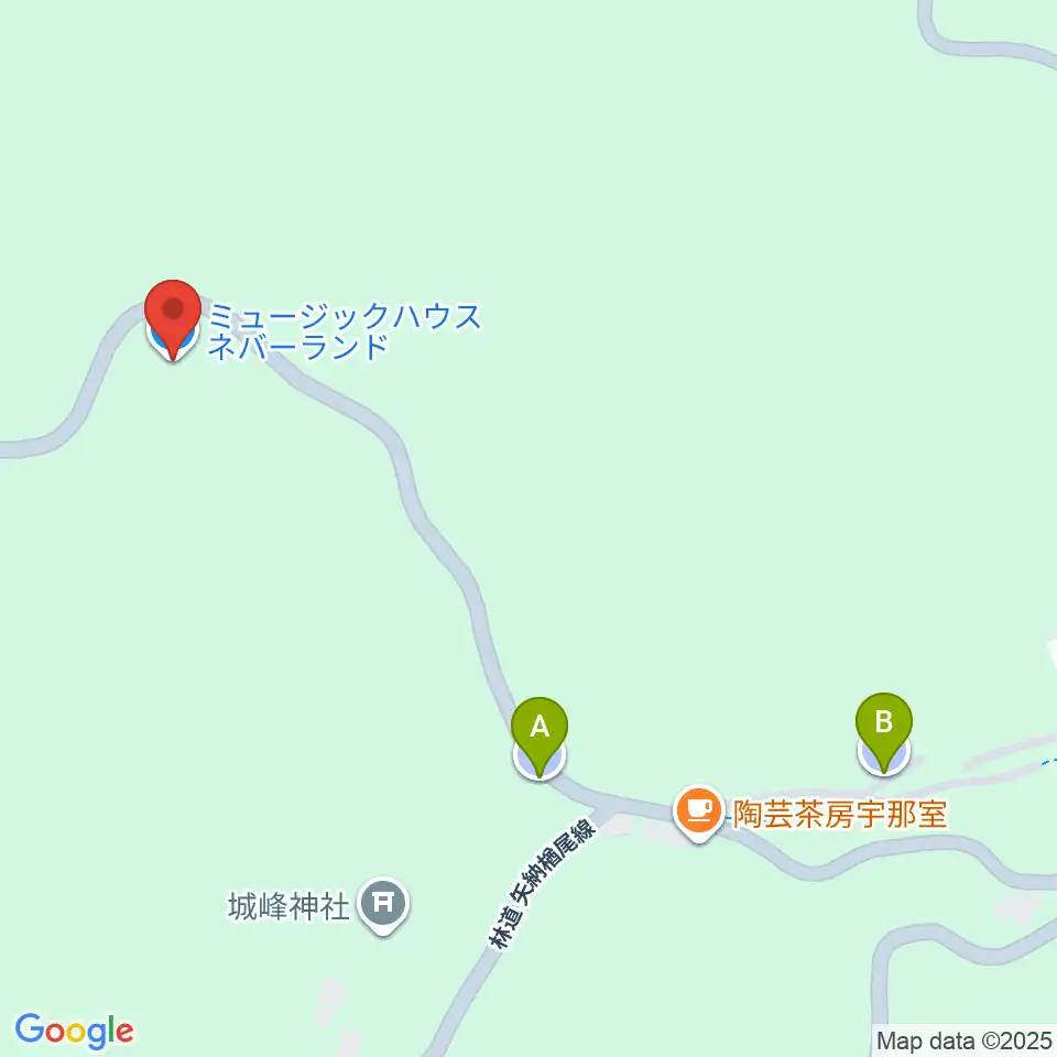 バンド合宿スタジオネバーランド周辺の駐車場・コインパーキング一覧地図