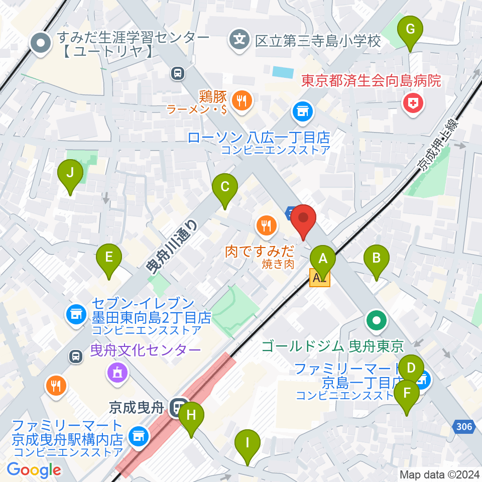 MAT音楽教室 曳舟第二教室周辺の駐車場・コインパーキング一覧地図