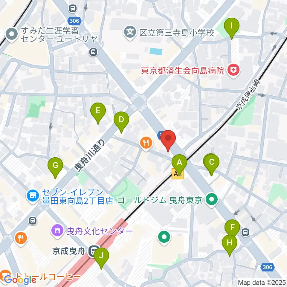 MAT音楽教室 曳舟第二教室周辺の駐車場・コインパーキング一覧地図