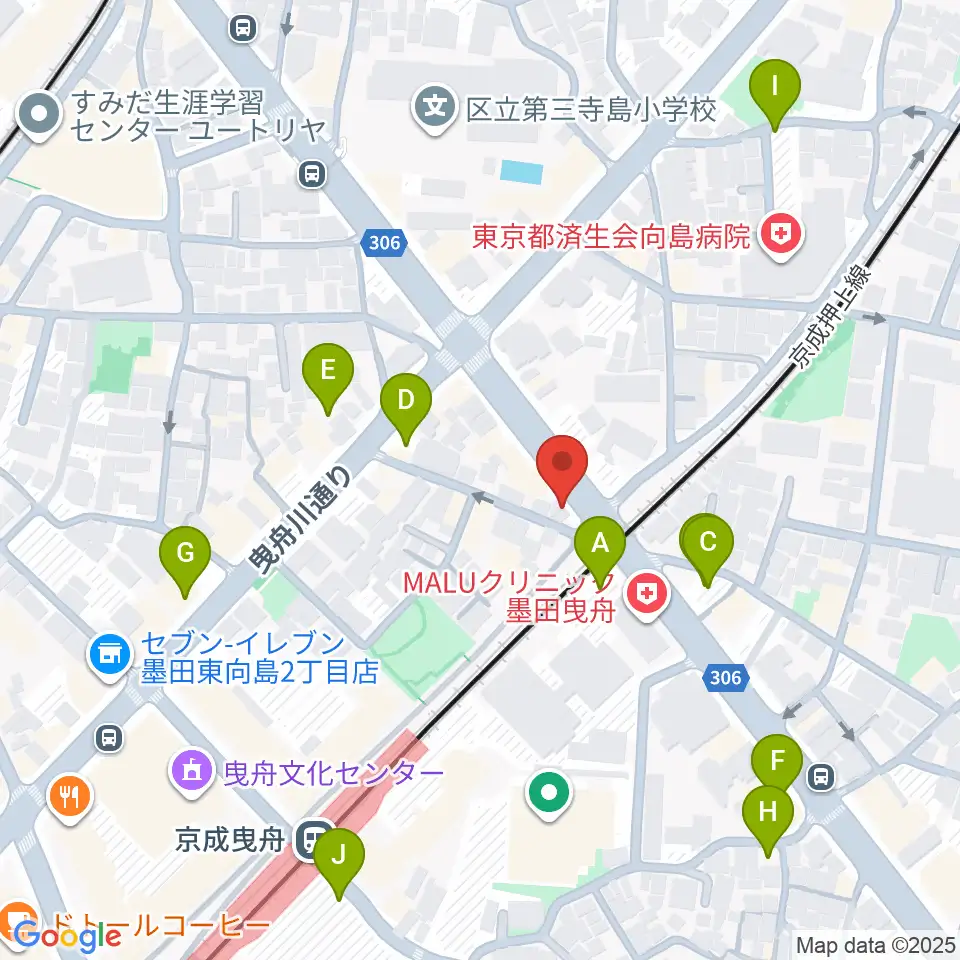 MAT音楽教室 曳舟第二教室周辺の駐車場・コインパーキング一覧地図