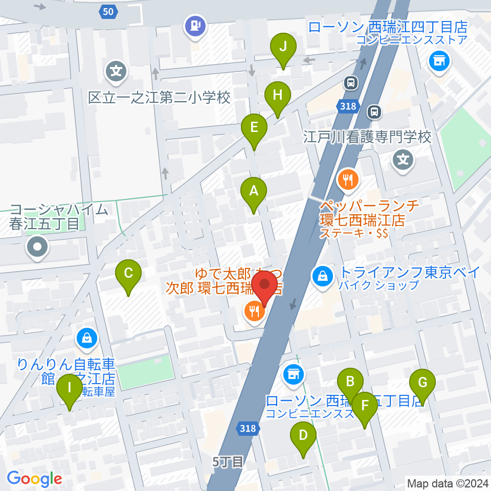 サウンドスタジオＭ一之江店周辺の駐車場・コインパーキング一覧地図