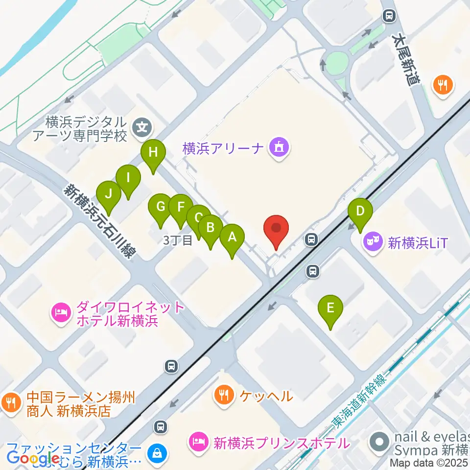 Mugic Piano Studio新横浜周辺の駐車場・コインパーキング一覧地図
