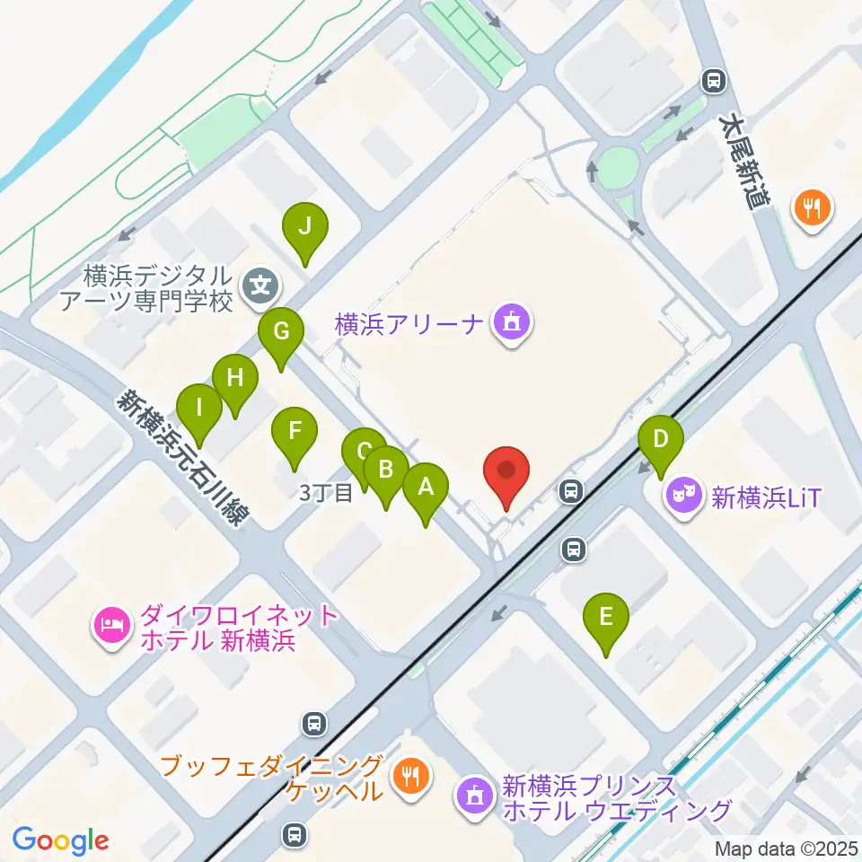 Mugic Piano Studio新横浜周辺の駐車場・コインパーキング一覧地図