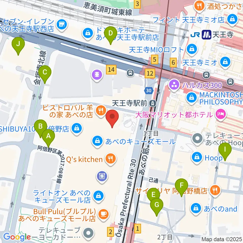 阿倍野ROCKTOWN周辺の駐車場・コインパーキング一覧地図