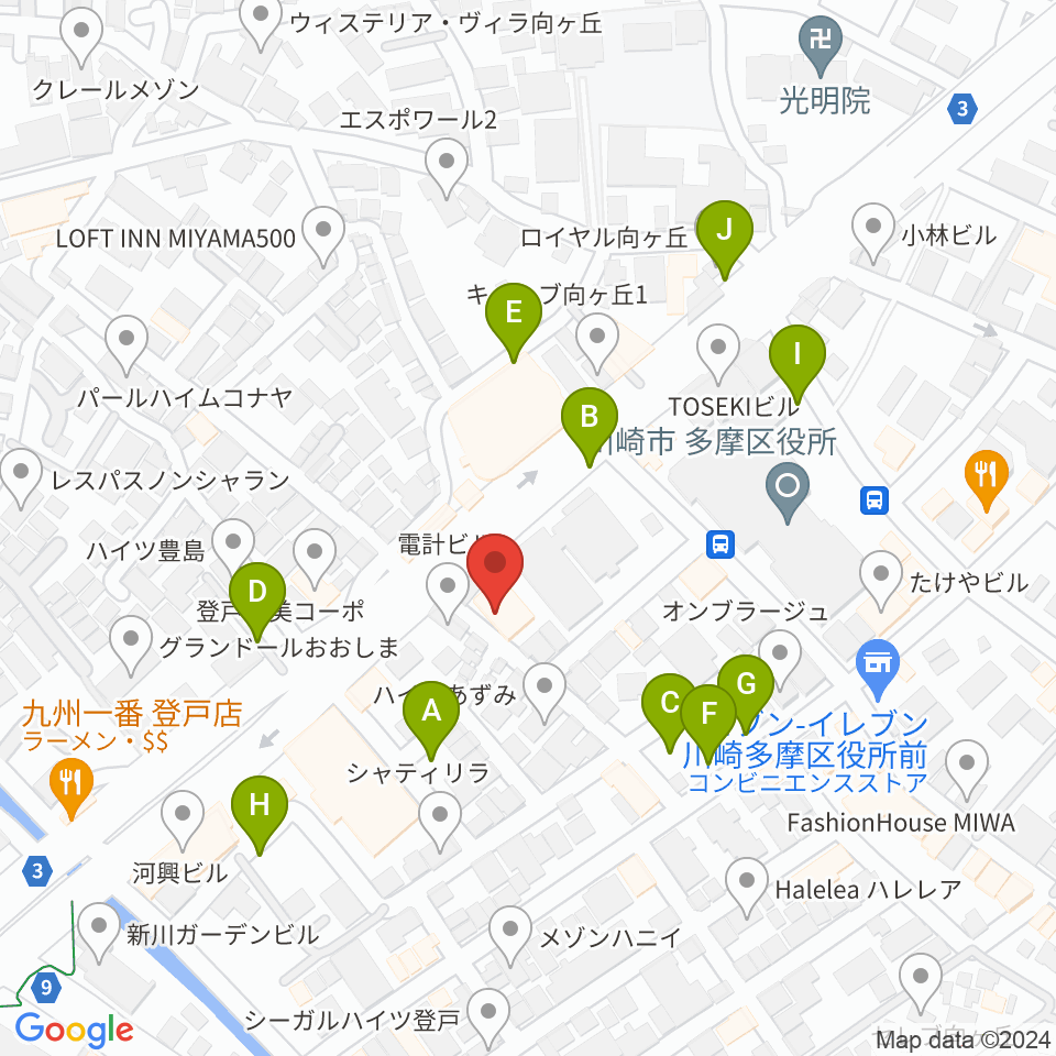 SOUND STUDIO OTA周辺の駐車場・コインパーキング一覧地図