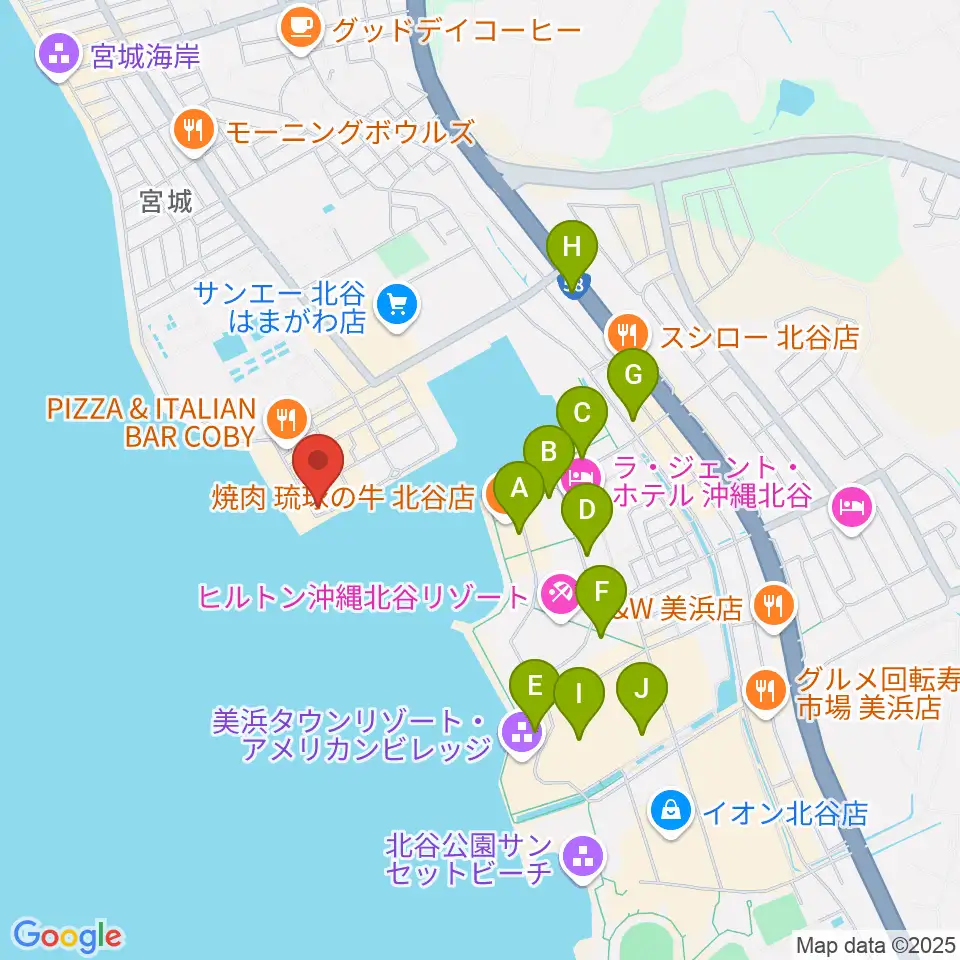 サンセットミュージックスクール周辺の駐車場・コインパーキング一覧地図