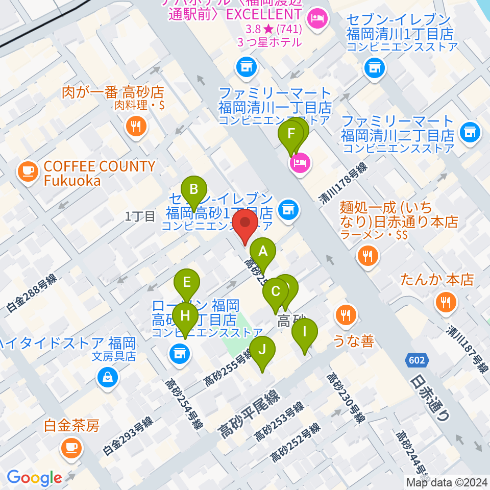 ワンナイン・サウンドプロデュース周辺の駐車場・コインパーキング一覧地図