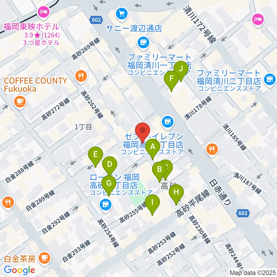 ワンナイン・サウンドプロデュース周辺の駐車場・コインパーキング一覧地図