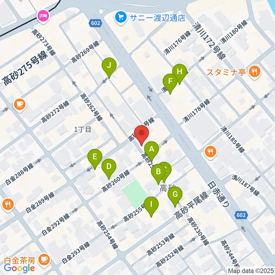 ワンナイン・サウンドプロデュース周辺の駐車場・コインパーキング一覧地図