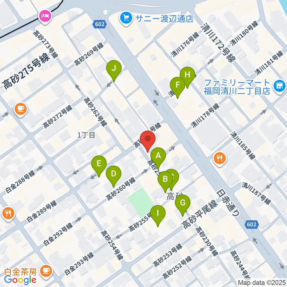 ワンナイン・サウンドプロデュース周辺の駐車場・コインパーキング一覧地図