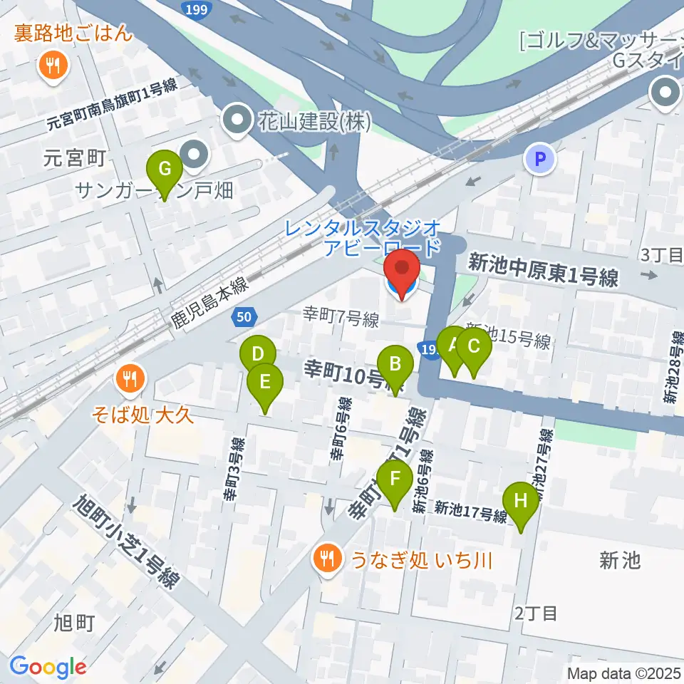 スタジオ アビーロード戸畑店周辺の駐車場・コインパーキング一覧地図