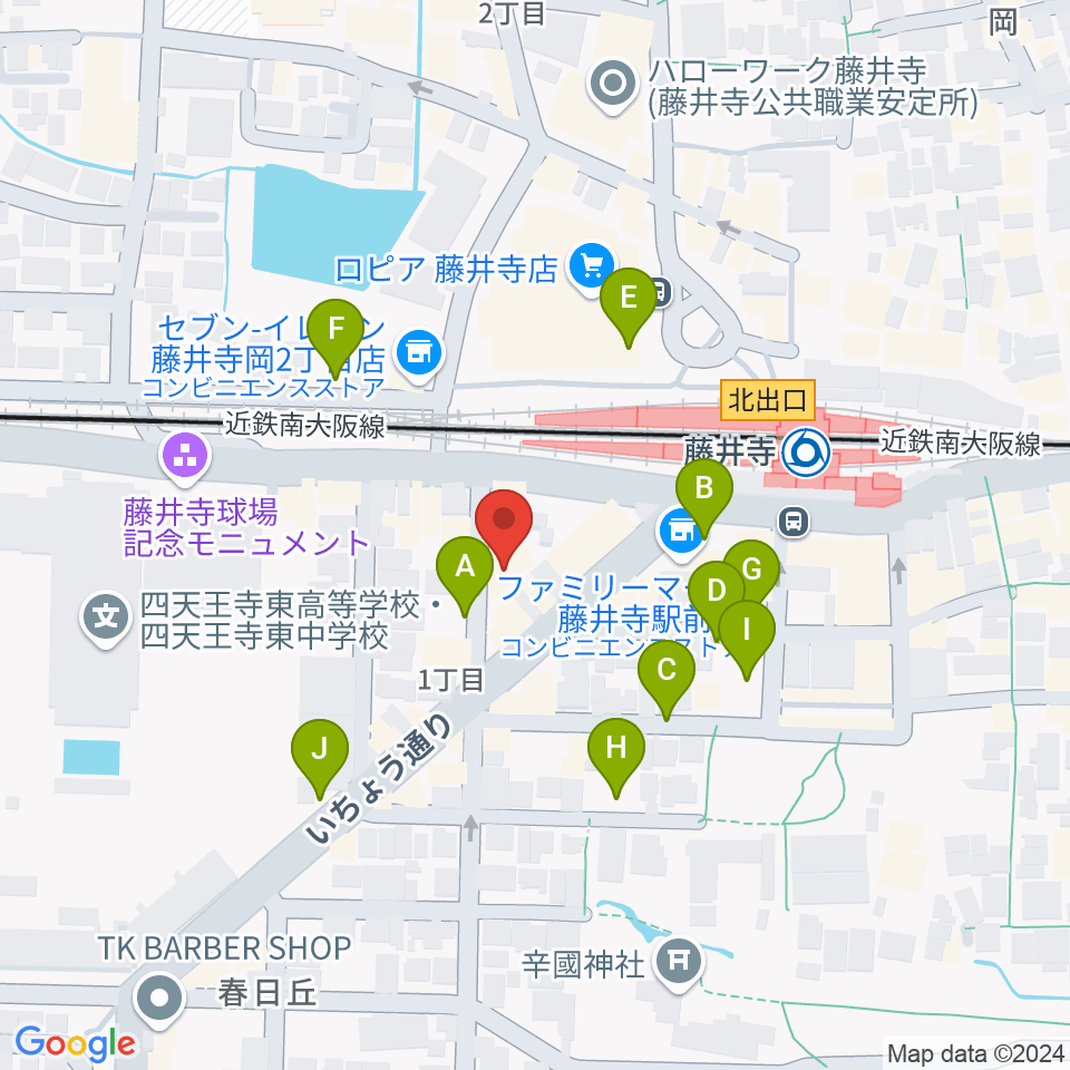 藤井寺JAMJAM周辺の駐車場・コインパーキング一覧地図